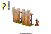 Wooden Palisade 1/2 Wall - Straight